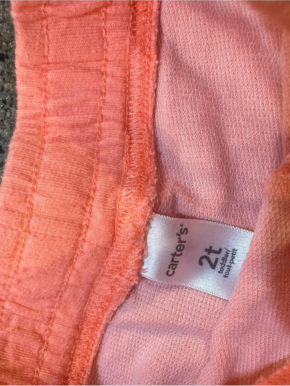 Carter's Coral-Pink Terry Shorts with Elastic Waist